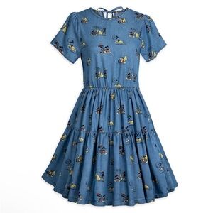 Disney Blue Dress with Character Print